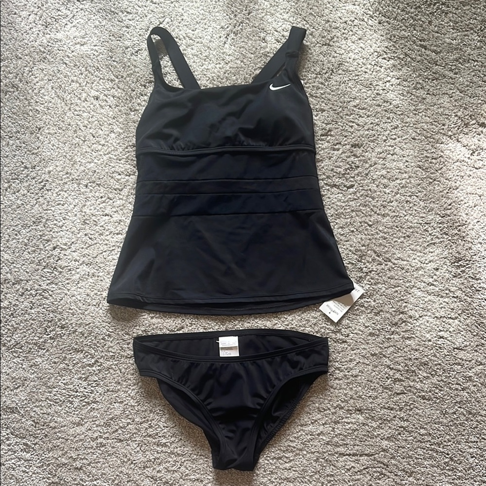 NWT Nike Black Tankini Set. S